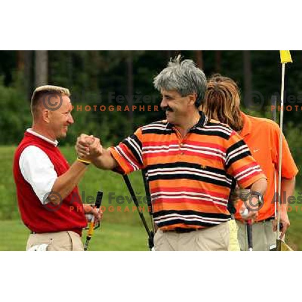 Daniel Kraljic in Ante Madjar na PRO-AM golf turnirju- Memorial Toneta Krusica v Arboretumu 17.5.2007. Photo by Ales Fevzer 