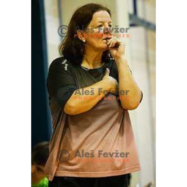 Marta bon, headcoach of Krim during handball match between RK Krim and RK Zagorje, played in Ilirska Bistrica, Slovenia on September 6, 2014