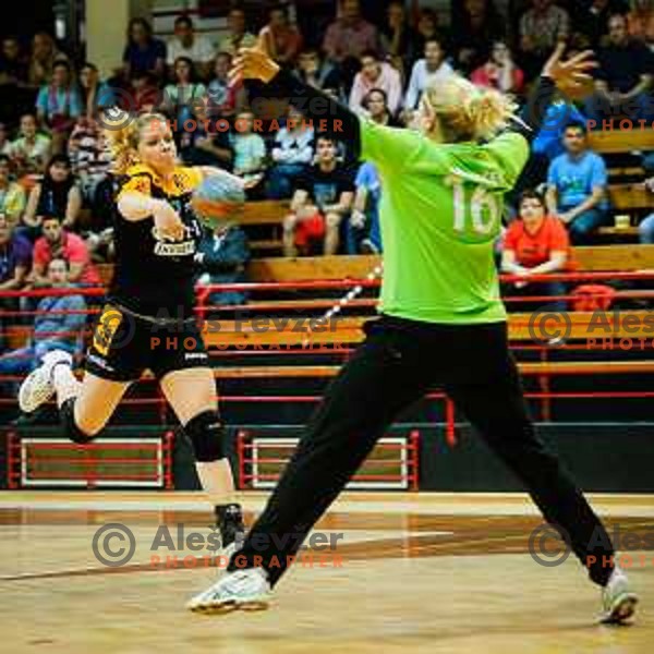Neza Sterle of Zagorje during handball match between RK Krim and RK Zagorje, played in Ilirska Bistrica, Slovenia on September 6, 2014