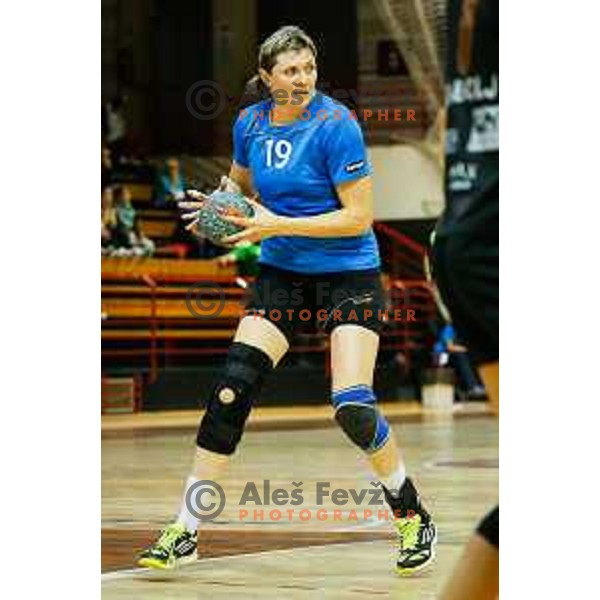 Marina Lambevska of Krim during handball match between RK Krim and RK Zagorje, played in Ilirska Bistrica, Slovenia on September 6, 2014