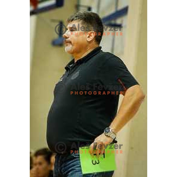 Bojan Voglar, headcoach of Zagorje during handball match between RK Krim and RK Zagorje, played in Ilirska Bistrica, Slovenia on September 6, 2014