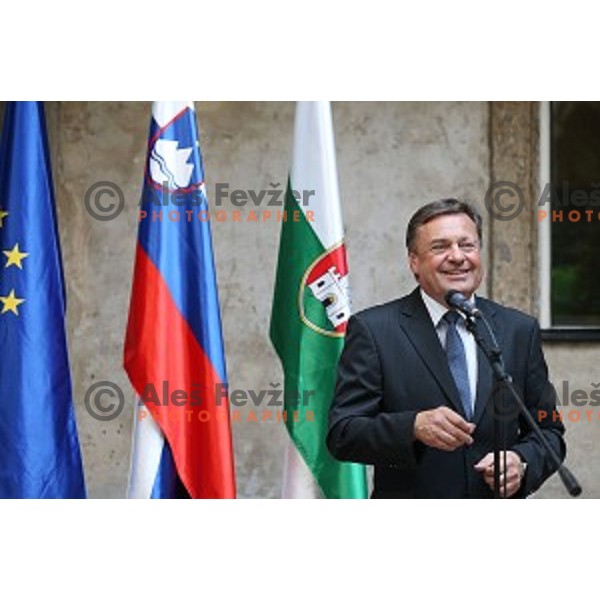 Reception for Slovenia youth Olympic team from Nanjing 2014 games held by Mayor of Ljubljana Zoran Jankovic in Town Hall, Ljubljana, Slovenia on September 8, 2104