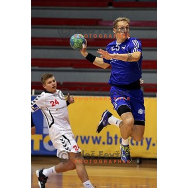 of RK Celje Pivovarna Lasko in action during handball match Slovan-Celje Pivovarna Lasko, played in Kodeljevo Hall, Ljubljana on September 13, 2014