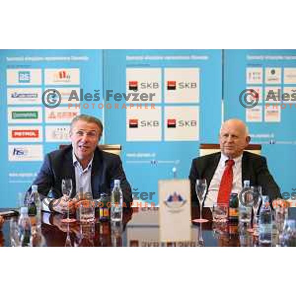 Sergey Bubka visiting Olympic Committee of Slovenia and meets Janez Kocijancic, Ljubljana, September 18, 2014