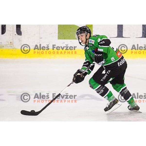 Marvin Degon in action during ice hockey match Olimpija - Znojmo, EBEL League, Tivoli , Ljubljana, 19.09.2014
