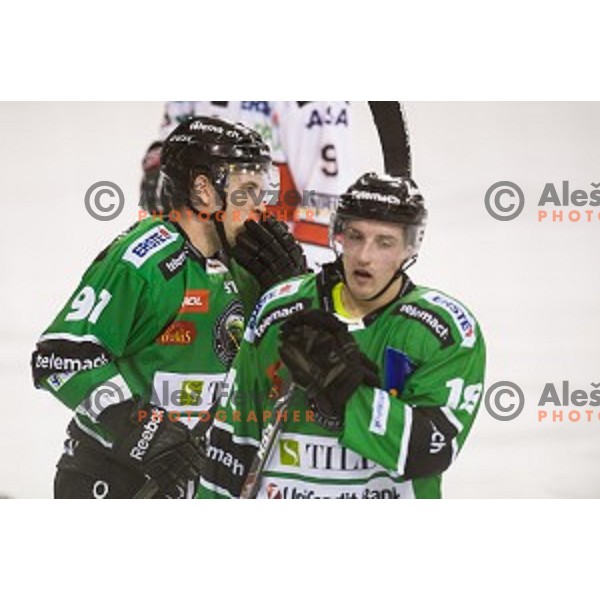 Matt White in action during ice hockey match Olimpija - Znojmo, EBEL League, Tivoli , Ljubljana, 19.09.2014