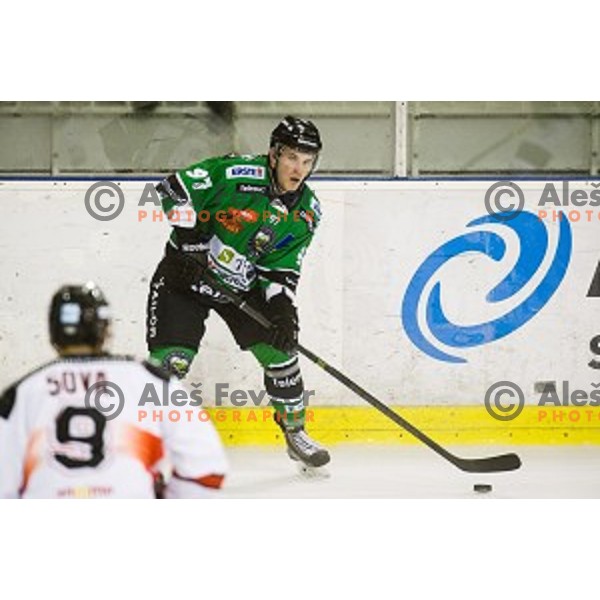 Matt White in action during ice hockey match Olimpija - Znojmo, EBEL League, Tivoli , Ljubljana, 19.09.2014