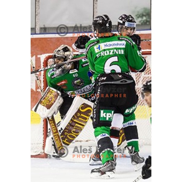 Bostjan Groznik in action during ice hockey match Olimpija - Znojmo, EBEL League, Tivoli , Ljubljana, 19.09.2014