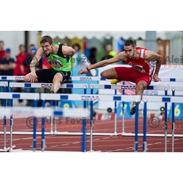 Igor Orel in action during Balkanation, the Balkan Team Athletics championship, Ljubljana, 20.09.2014