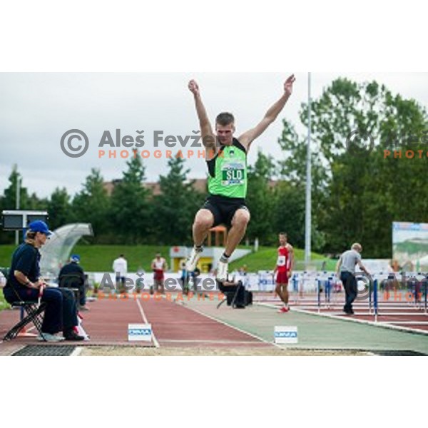 Urban Cehovin in action during Balkanation, the Balkan Team Athletics championship, Ljubljana, 20.09.2014
