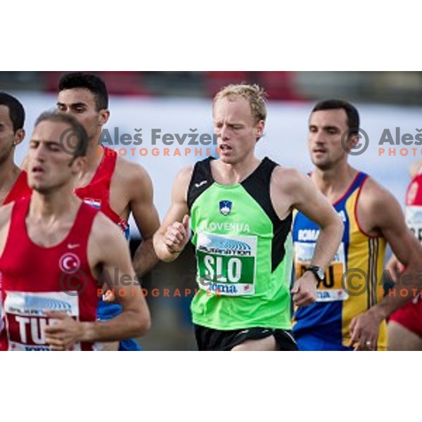 Mitja Krevs in action during Balkanation, the Balkan Team Athletics championship, Ljubljana, 20.09.2014