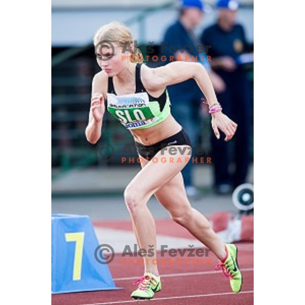 Marusa Mismas in action during Balkanation, the Balkan Team Athletics championship, Ljubljana, 20.09.2014