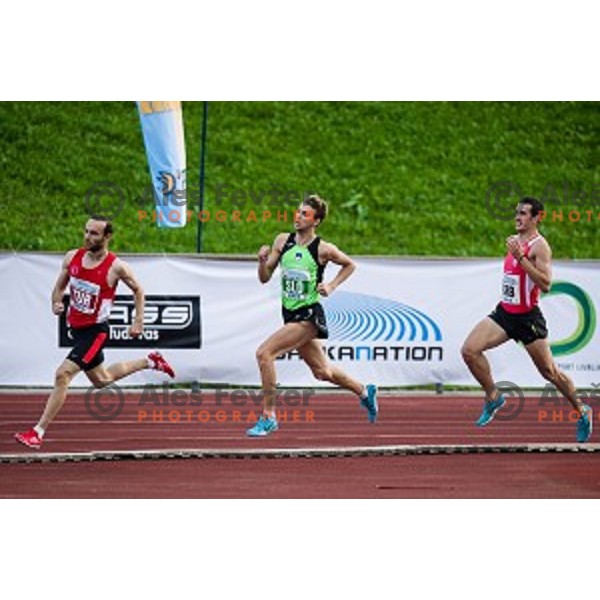 Zan Rudolf in action during Balkanation, the Balkan Team Athletics championship, Ljubljana, 20.09.2014