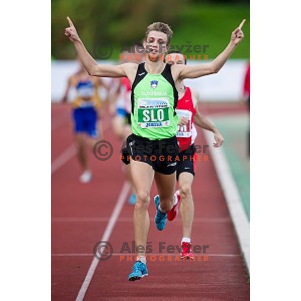 Zan Rudolf in action during Balkanation, the Balkan Team Athletics championship, Ljubljana, 20.09.2014