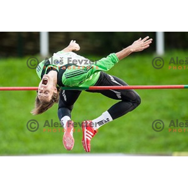 Rozle Prezelj in action during Balkanation, the Balkan Team Athletics championship, Ljubljana, 20.09.2014