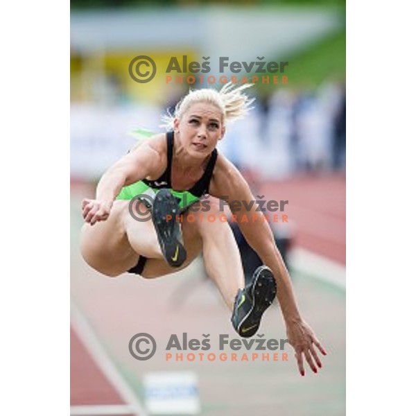 Snezana Vukmirovic in action during Balkanation, the Balkan Team Athletics championship, Ljubljana, 20.09.2014