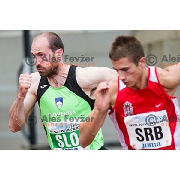 Jan Zumer in action during Balkanation, the Balkan Team Athletics championship, Ljubljana, 20.09.2014