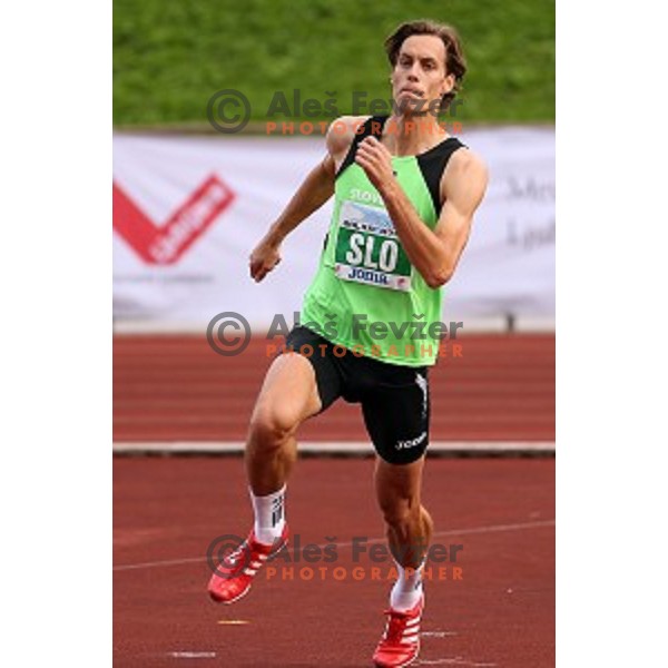 Rozle Prezelj of Slovenia in action during Balkanation, the Balkan Team Athletics championship at ZAK Stadium, Ljubljana, Slovenia on September 20, 2014
