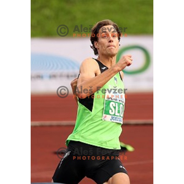 Rozle Prezelj of Slovenia in action during Balkanation, the Balkan Team Athletics championship at ZAK Stadium, Ljubljana, Slovenia on September 20, 2014