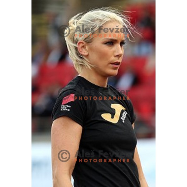 Snezana Vukmirovic of Slovenia in action during Balkanation, the Balkan Team Athletics championship at ZAK Stadium, Ljubljana, Slovenia on September 20, 2014