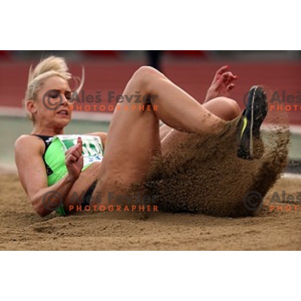 Snezana Vukmirovic of Slovenia in action during Balkanation, the Balkan Team Athletics championship at ZAK Stadium, Ljubljana, Slovenia on September 20, 2014
