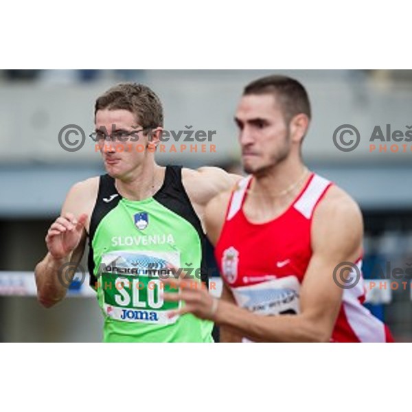 Igor Orel in action during Balkanation, the Balkan Team Athletics championship, Ljubljana, 20.09.2014