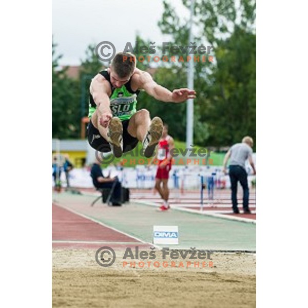 Urban Cehovin in action during Balkanation, the Balkan Team Athletics championship, Ljubljana, 20.09.2014