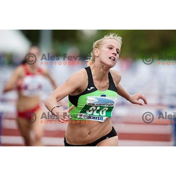 Marina Tomic in action during Balkanation, the Balkan Team Athletics championship, Ljubljana, 20.09.2014
