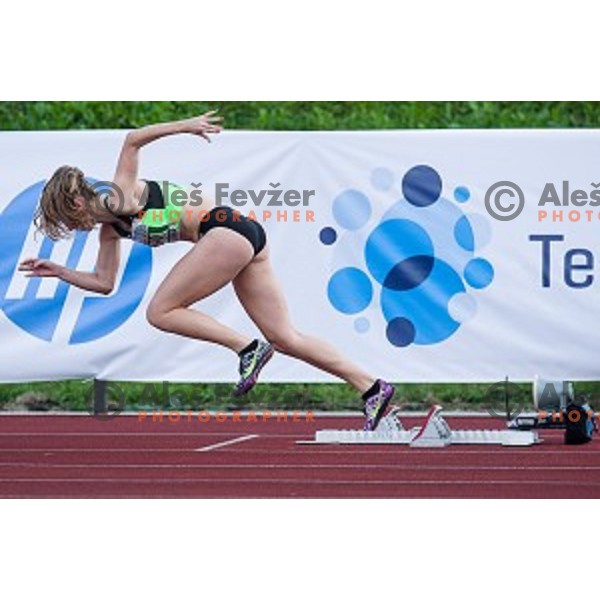 Ina Rojnik in action during Balkanation, the Balkan Team Athletics championship, Ljubljana, 20.09.2014