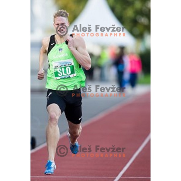 Luka Janezic in action during Balkanation, the Balkan Team Athletics championship, Ljubljana, 20.09.2014