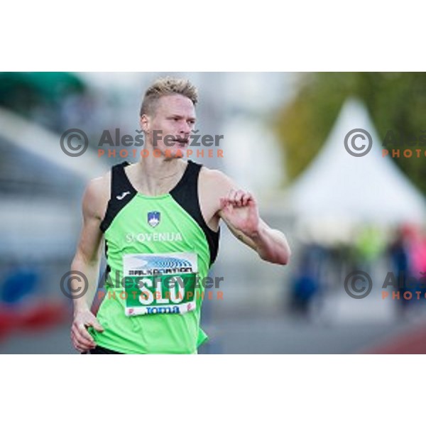 Luka Janezic in action during Balkanation, the Balkan Team Athletics championship, Ljubljana, 20.09.2014
