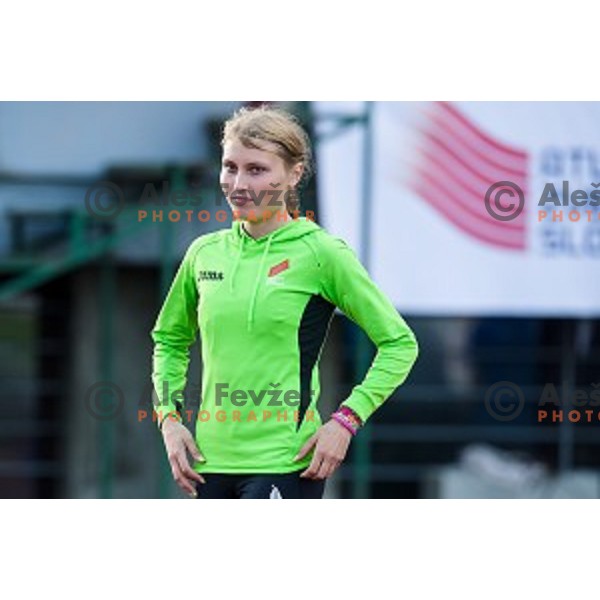 Marusa Mismas in action during Balkanation, the Balkan Team Athletics championship, Ljubljana, 20.09.2014