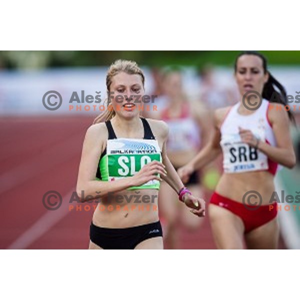 Marusa Mismas in action during Balkanation, the Balkan Team Athletics championship, Ljubljana, 20.09.2014