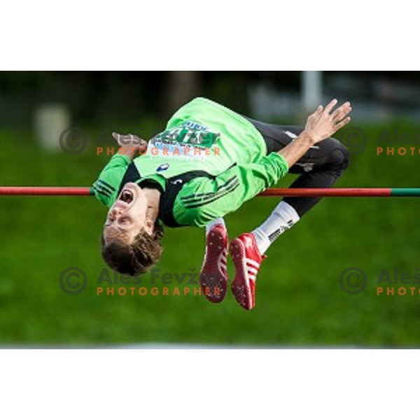 Rozle Prezelj in action during Balkanation, the Balkan Team Athletics championship, Ljubljana, 20.09.2014