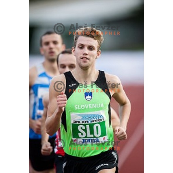 Zan Rudolf in action during Balkanation, the Balkan Team Athletics championship, Ljubljana, 20.09.2014