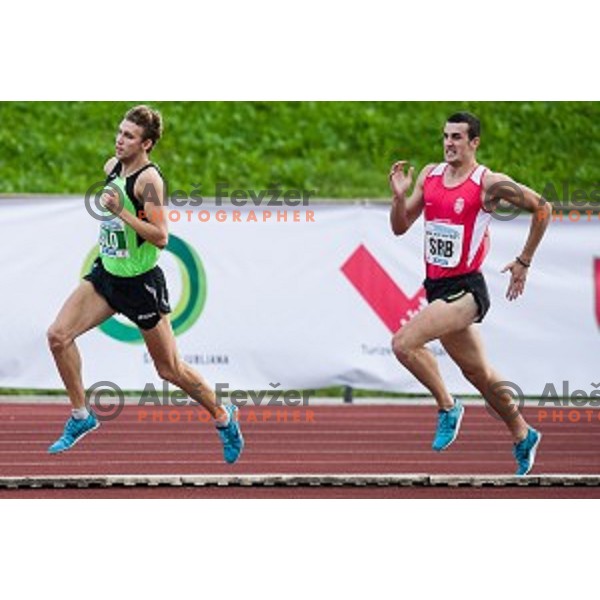 Zan Rudolf in action during Balkanation, the Balkan Team Athletics championship, Ljubljana, 20.09.2014