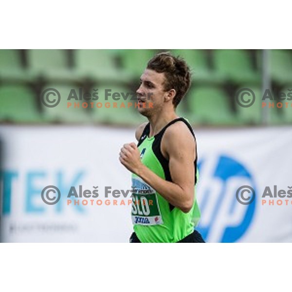 Zan Rudolf in action during Balkanation, the Balkan Team Athletics championship, Ljubljana, 20.09.2014