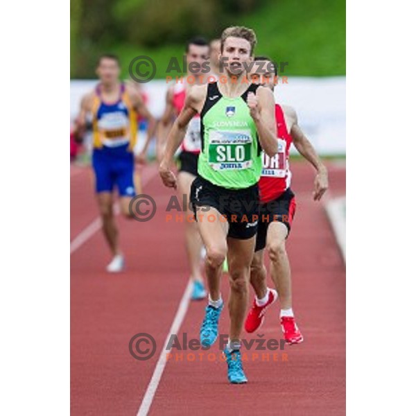 Zan Rudolf in action during Balkanation, the Balkan Team Athletics championship, Ljubljana, 20.09.2014