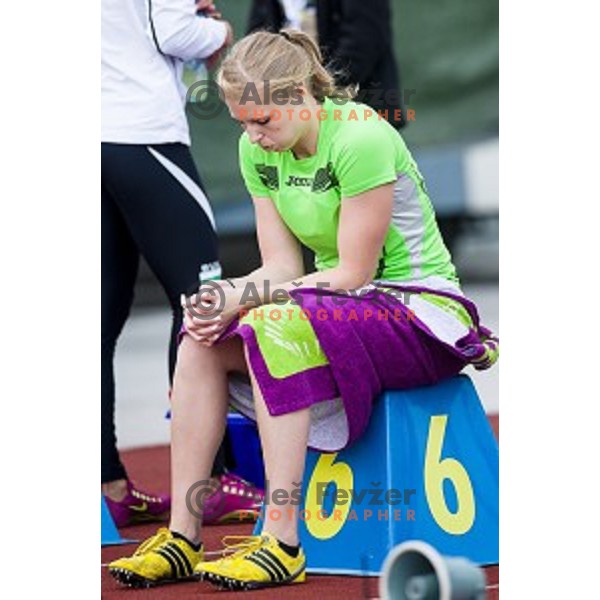 Maja Mihalinec in action during Balkanation, the Balkan Team Athletics championship, Ljubljana, 20.09.2014