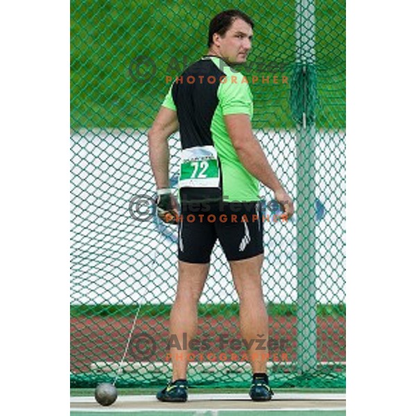 Primoz Kozmus in action during Balkanation, the Balkan Team Athletics championship, Ljubljana, 20.09.2014