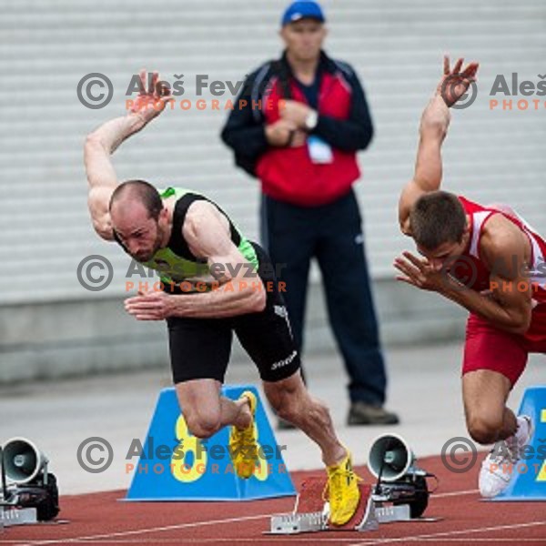 Jan Zumer in action during Balkanation, the Balkan Team Athletics championship, Ljubljana, 20.09.2014