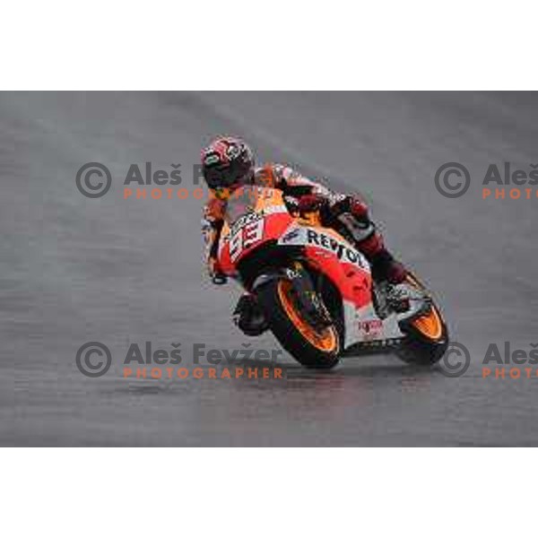 Marc Marquez of Spain during Moto GP race in Misano at Gran Prix di San Marino, Italy on September 14, 2014