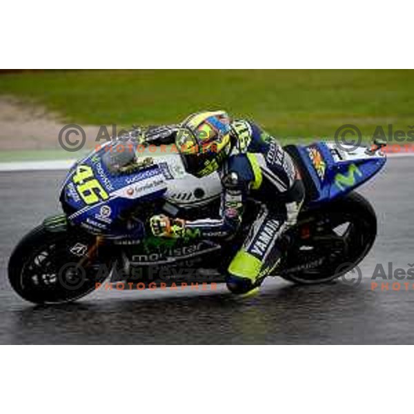 Valentino Rossi of Italy, winner of Moto GP race in Misano at Gran Prix di San Marino, Italy on September 14, 2014