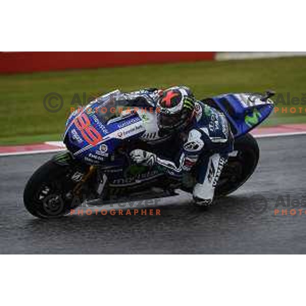Jorge Lorenzo of Spain during Moto GP race in Misano at Gran Prix di San Marino, Italy on September 14, 2014