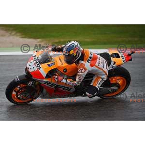 Dani Pedrosa of Spain during Moto GP race in Misano at Gran Prix di San Marino, Italy on September 14, 2014