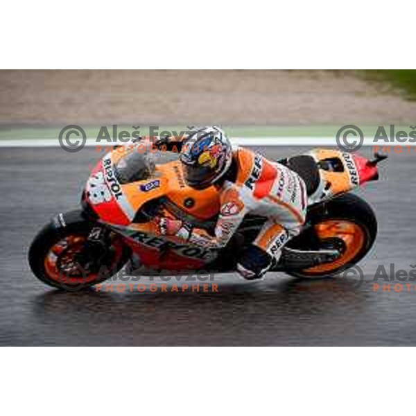 Dani Pedrosa of Spain during Moto GP race in Misano at Gran Prix di San Marino, Italy on September 14, 2014