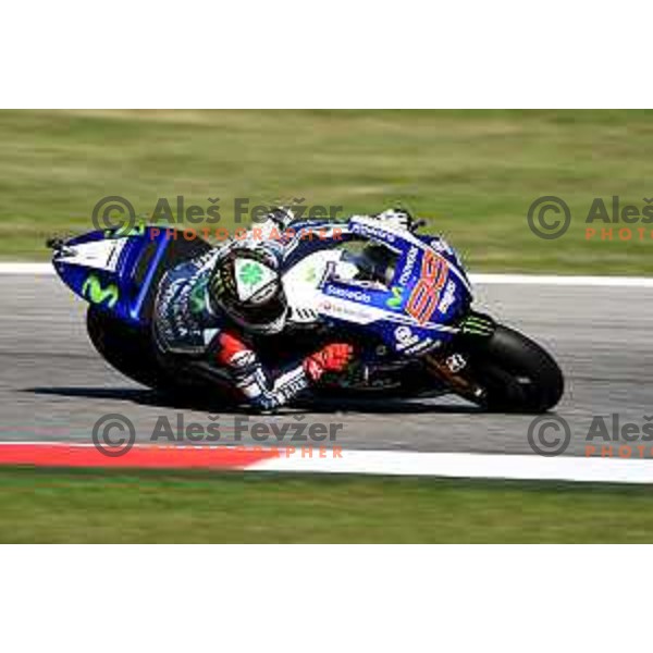Jorge Lorenzo of Spain during Moto GP race in Misano at Gran Prix di San Marino, Italy on September 14, 2014