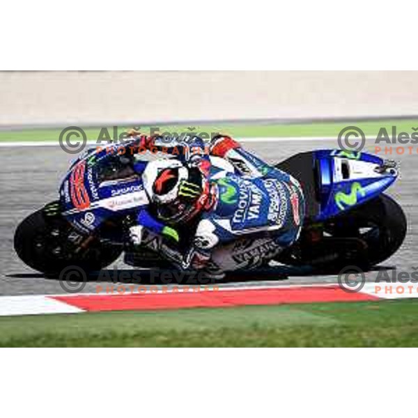 Jorge Lorenzo of Spain during Moto GP race in Misano at Gran Prix di San Marino, Italy on September 14, 2014