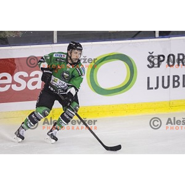 Matt White in action during ice hockey match of 5th round of EBEL League in Season 2014/15 between HDD Telemach Olimpija and EC VSV, played in Tivoli Hall, Ljubljana, Slovenia, on September 26, 2014