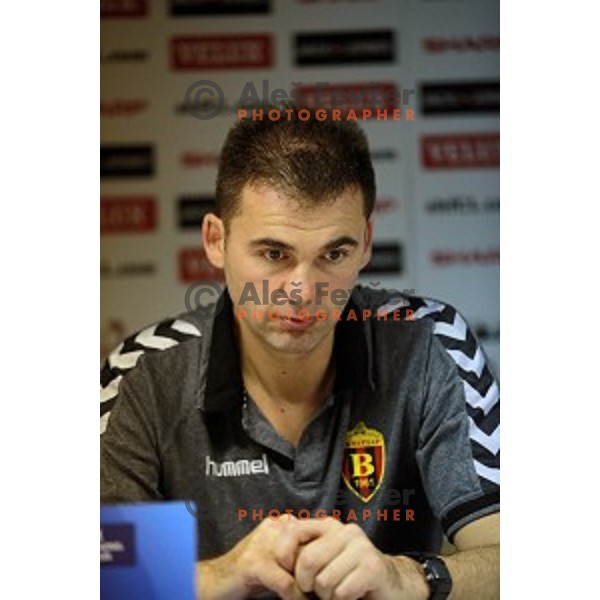 in action during handball match Celje Pivovarna Lasko-Vardar in EHF Men\'s Champions League, played in Zlatorog Hall, Celje, Slovenia on September 27,,2014